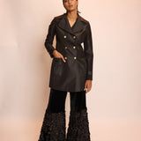 Noir Gold-Button Jacket