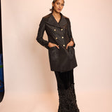 Noir Gold-Button Jacket