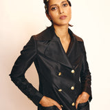 Noir Gold-Button Jacket
