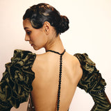 Gold Velvet Bloom Gown