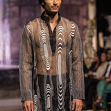 Grey Organza Short Kurta