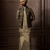 Grey Jacquard Gilet