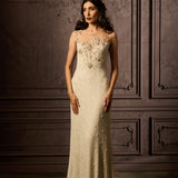 Ivory Silver Filigree Gown