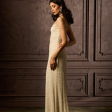 Ivory Silver Filigree Gown