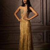 The Gilded Lace Gown