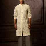 White Bloom Quasi Kurta