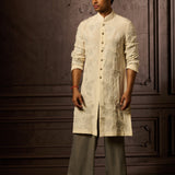White Bloom Quasi Kurta
