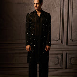 Midnight Jacquard Kurta