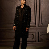 Midnight Jacquard Kurta