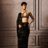 Noir Constellation Sari