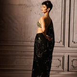 Noir Constellation Sari