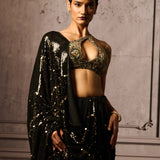 Noir Constellation Sari