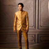 Rust Gold Silk Jacket