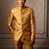 Rust Gold Silk Jacket