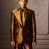 Bronze Floral Silk Suit