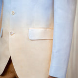 Azure Dusk Linen Bandgala Jacket