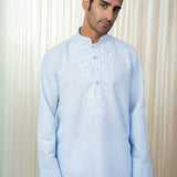 Jacquard Cotton Short Kurta
