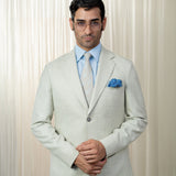 Linen Blend Single Breasted Two Button Suit